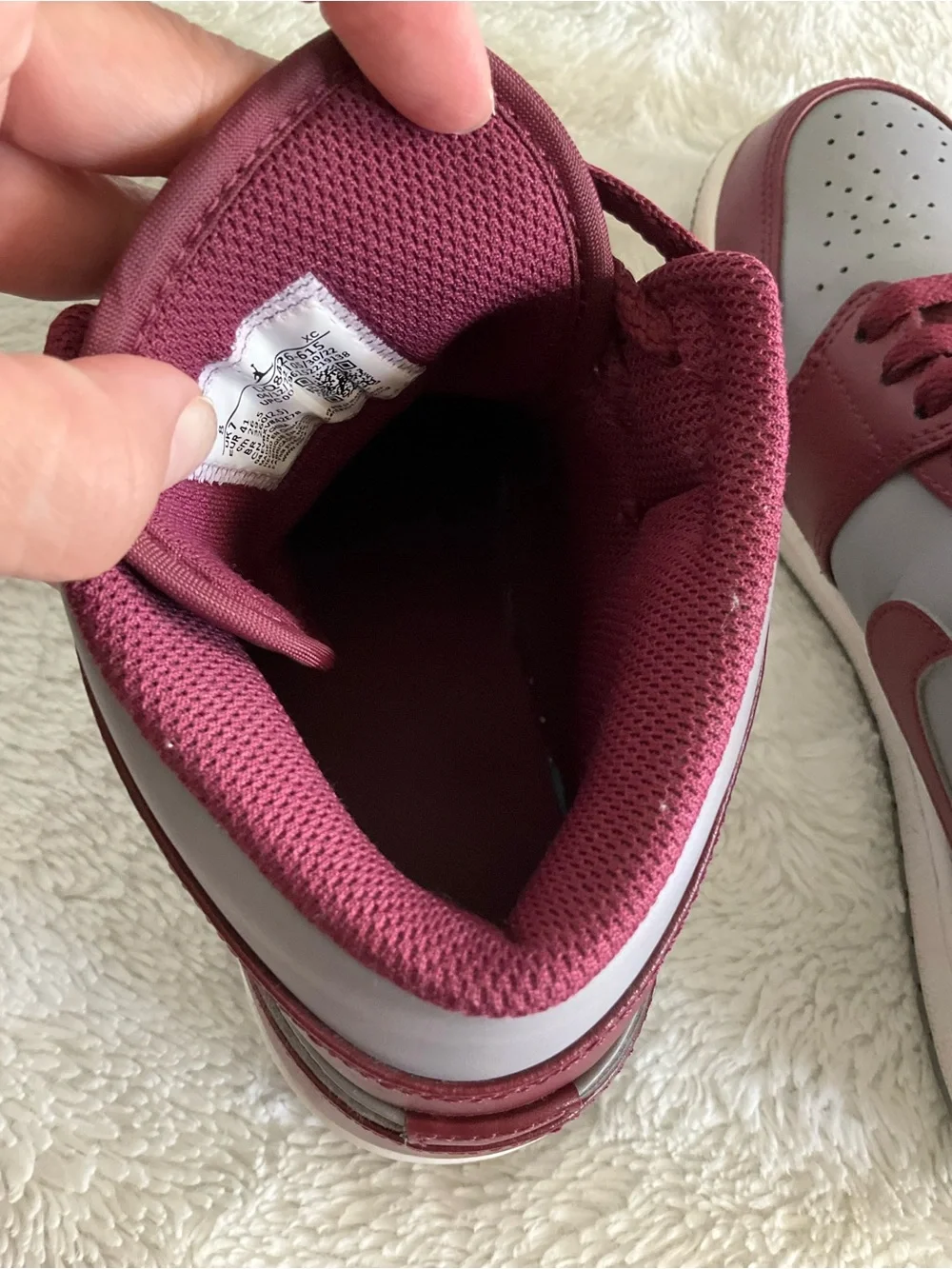 Nike High Top Sneakers in Maroon & Gray